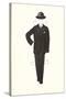 Man's Suit Paper Doll, 1910s-null-Stretched Canvas