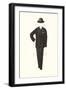 Man's Suit Paper Doll, 1910s-null-Framed Art Print