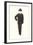 Man's Suit Paper Doll, 1910s-null-Framed Art Print