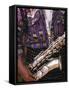 Man's Traditional Dress and Saxophone, Antigua, Guatemala-Merrill Images-Framed Stretched Canvas