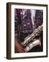 Man's Traditional Dress and Saxophone, Antigua, Guatemala-Merrill Images-Framed Photographic Print