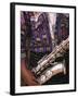 Man's Traditional Dress and Saxophone, Antigua, Guatemala-Merrill Images-Framed Photographic Print