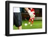 Man Scoring a Goal at Indoor Football or Indoor Soccer-Kzenon-Framed Photographic Print