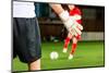 Man Scoring a Goal at Indoor Football or Indoor Soccer-Kzenon-Mounted Photographic Print