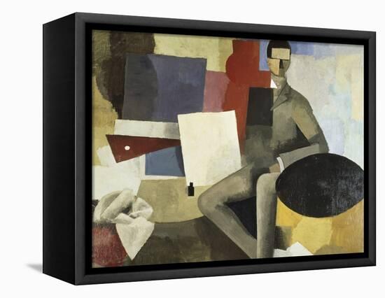 Man Seated-Roger de La Fresnaye-Framed Stretched Canvas