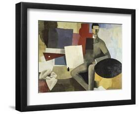 Man Seated-Roger de La Fresnaye-Framed Premium Giclee Print