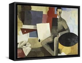 Man Seated-Roger de La Fresnaye-Framed Stretched Canvas