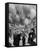 Man Selling Balloons at Dwight D. Eisenhower's Inauguration-Cornell Capa-Framed Stretched Canvas