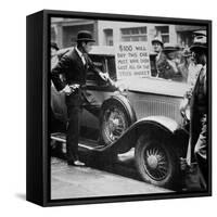 Man Selling His Car, Following the Wall Street Crash of 1929, 1929-null-Framed Stretched Canvas