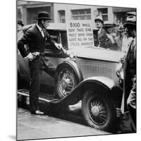Man Selling His Car, Following the Wall Street Crash of 1929, 1929-null-Mounted Photographic Print