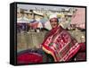 Man Selling Rugs on Banks of Kabul River, Central Kabul, Afghanistan-Jane Sweeney-Framed Stretched Canvas