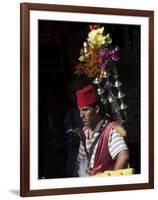 Man Selling Tea in Traditional Costume, Old Walled City, Jerusalem, Israel, Middle East-Christian Kober-Framed Photographic Print