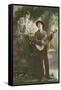 Man Serenading with Guitar-null-Framed Stretched Canvas