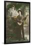 Man Serenading with Guitar-null-Framed Art Print