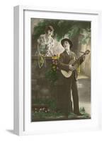 Man Serenading with Guitar-null-Framed Art Print