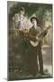 Man Serenading with Guitar-null-Mounted Art Print