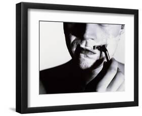 Man Shaving-Mauro Fermariello-Framed Photographic Print