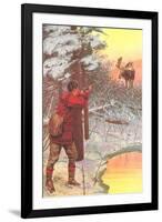 Man Shooting Moose-null-Framed Art Print