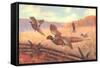 Man Shooting Pheasants, Pointer-null-Framed Stretched Canvas