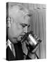 Man Sipping Mint Julep at Kentucky Derby Party-Alfred Eisenstaedt-Stretched Canvas