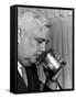 Man Sipping Mint Julep at Kentucky Derby Party-Alfred Eisenstaedt-Framed Stretched Canvas