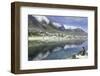 Man Sits on Rock Facing Twelve Apostles Mountain Reflected in Atlantic Ocean, Camp's Bay, Cape Town-Kimberly Walker-Framed Photographic Print