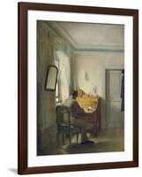 Man Sitting at His Desk-Georg Friedrich Kersting-Framed Giclee Print