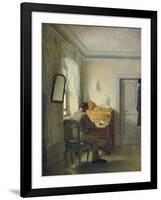 Man Sitting at His Desk-Georg Friedrich Kersting-Framed Giclee Print