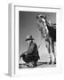 Man Sitting Holding His Horses Reins-Loomis Dean-Framed Photographic Print