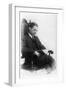 Man Sitting in a Chair Reading a Book, 1918-null-Framed Giclee Print