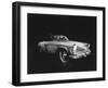 Man Sitting in the 1953 Starliner Studebaker Which is Capable Of Taking Sharp Curves at High Speed-Howard Sochurek-Framed Photographic Print