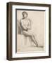 Man Sitting, Nude Study, 1858-Edgar Degas-Framed Giclee Print