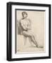 Man Sitting, Nude Study, 1858-Edgar Degas-Framed Giclee Print