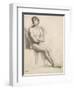 Man Sitting, Nude Study, 1858-Edgar Degas-Framed Giclee Print