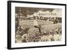 Man Sitting on Giant Ear of Corn-null-Framed Art Print