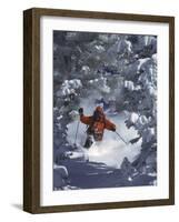 Man Skiing Downhill-null-Framed Photographic Print