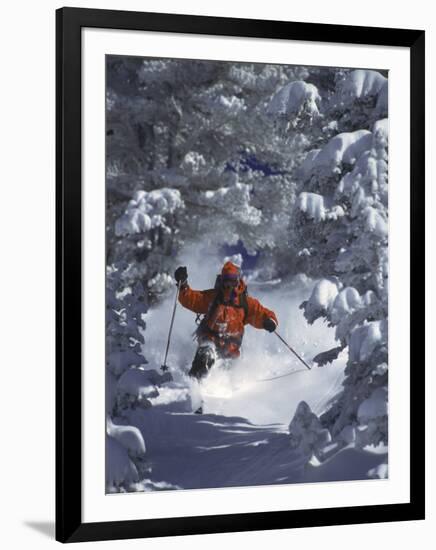 Man Skiing Downhill-null-Framed Photographic Print