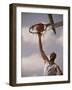 Man Slam-Dunking a Basketball-null-Framed Photographic Print