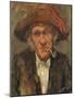 Man Smoking a Pipe, C.1859 (Oil on Canvas)-James Abbott McNeill Whistler-Mounted Giclee Print
