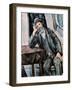 Man Smoking a Pipe-Paul Cézanne-Framed Giclee Print