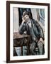 Man Smoking a Pipe-Paul Cézanne-Framed Giclee Print