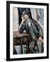 Man Smoking a Pipe-Paul Cézanne-Framed Giclee Print