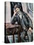 Man Smoking a Pipe-Paul Cézanne-Stretched Canvas