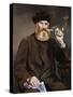 Man Smoking a Pipe-Edouard Manet-Stretched Canvas