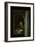 Man Smoking a Pipe-Gerard Dou-Framed Art Print