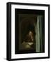 Man Smoking a Pipe-Gerard Dou-Framed Art Print