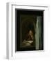 Man Smoking a Pipe-Gerard Dou-Framed Art Print