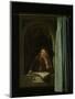 Man Smoking a Pipe-Gerard Dou-Mounted Art Print