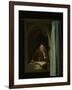 Man Smoking a Pipe-Gerard Dou-Framed Art Print