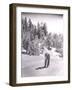 Man Smoking Pipe While Playing Golf-null-Framed Photo